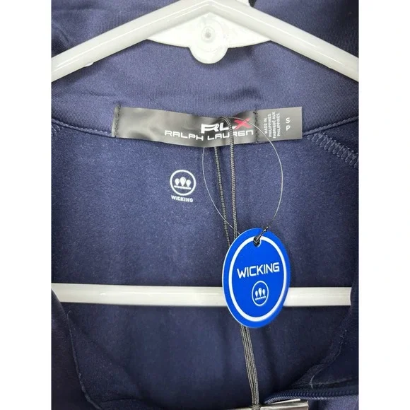 Ralph Lauren RLX Golf 1/4 Zip Pullover Dark Navy Stretch Wicking Men's Small NWT - Picture 7 of 8